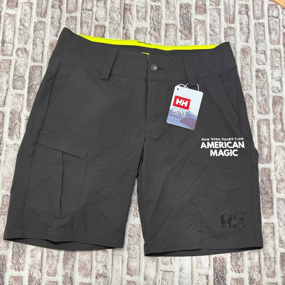 Helly Hansen Women Quick Dry Cargo Shorts 30 Ebony NYYC American Magic Sailing